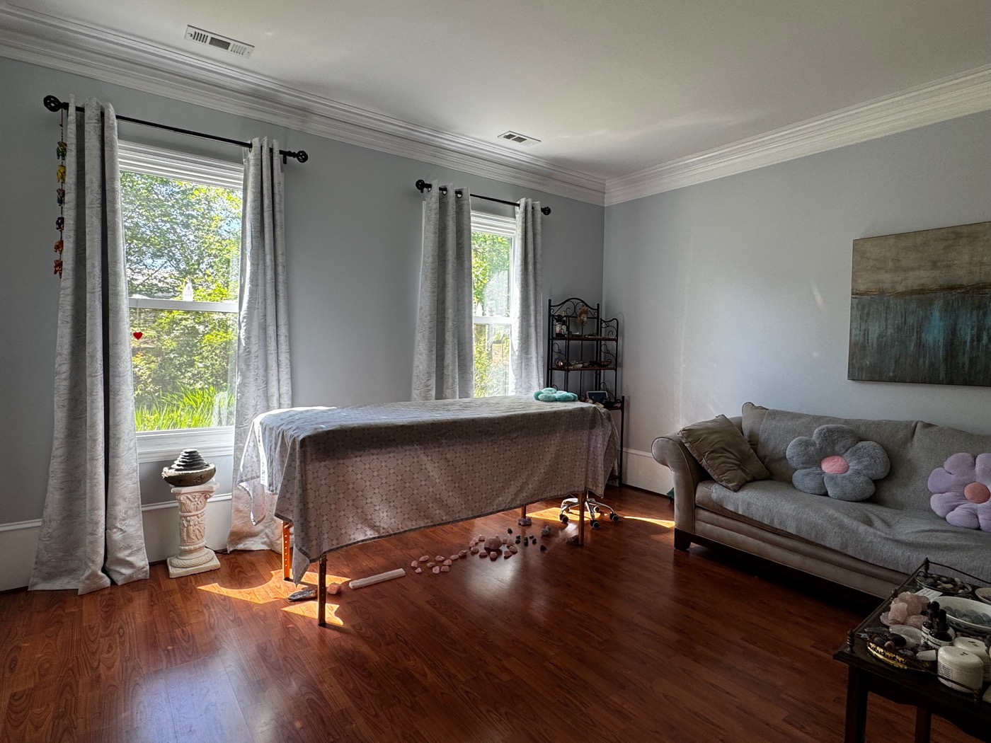 The treatment room, warm light